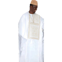 His & Hers White Bazin Set – Wedding Embroidery