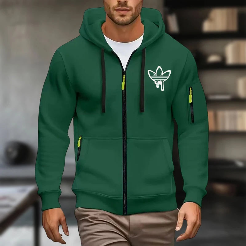 Men's Hoodies Long Sleeve Sweatshirts Men Zipper Hooded Mens Sweatshirt