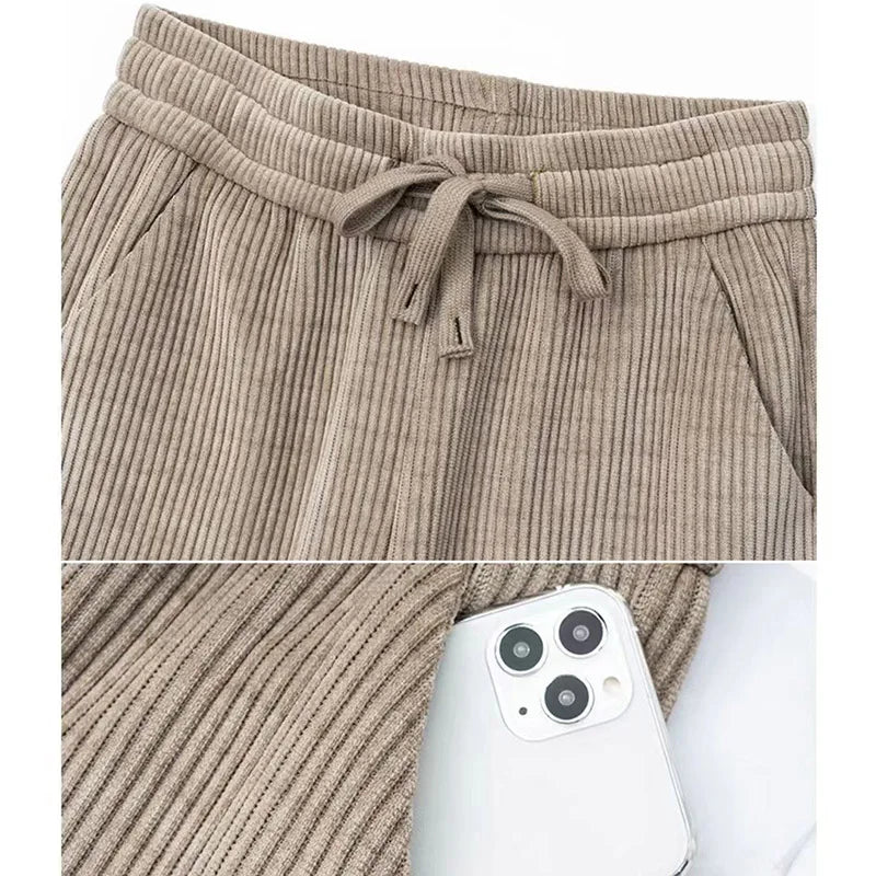 Winter Women Chic High Waisted Pants