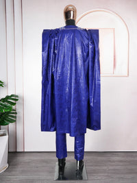 Men's Dashiki Robe Set – Embroidered 3-Piece