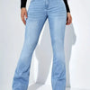 Women Flare Stretch Moustache Jeans Fashion