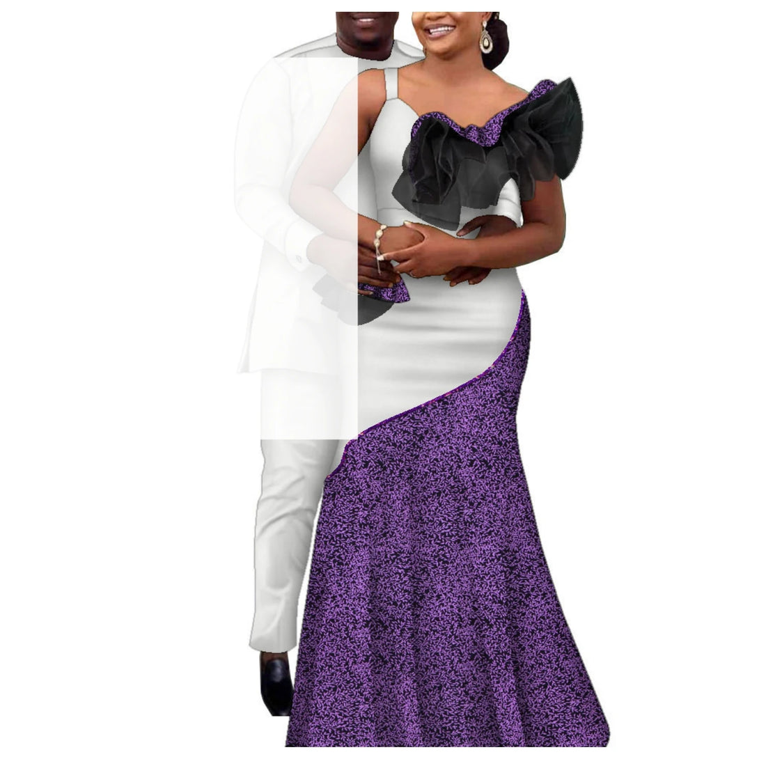 African Couple Clothes African Strap Dresses