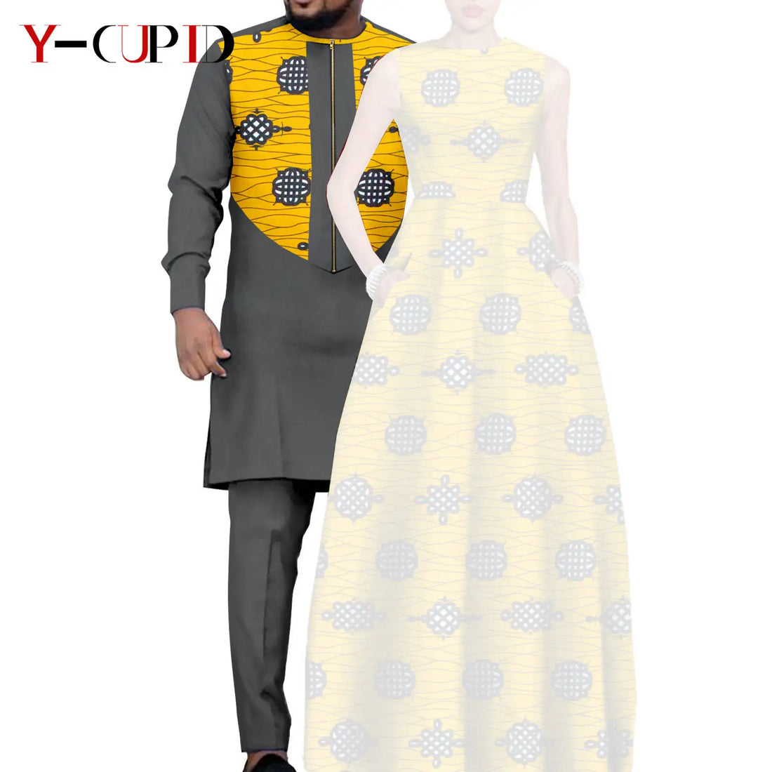 African Dresses for Women Matching Couple Outfits