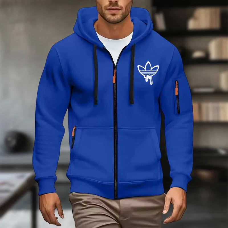 Men's Hoodies Long Sleeve Sweatshirts Men Zipper Hooded Mens Sweatshirt