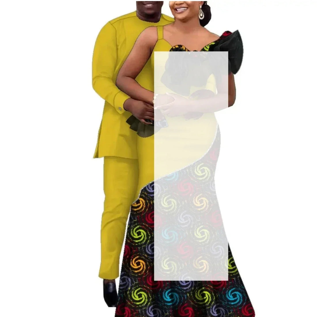 African Couple Clothes African Strap Dresses