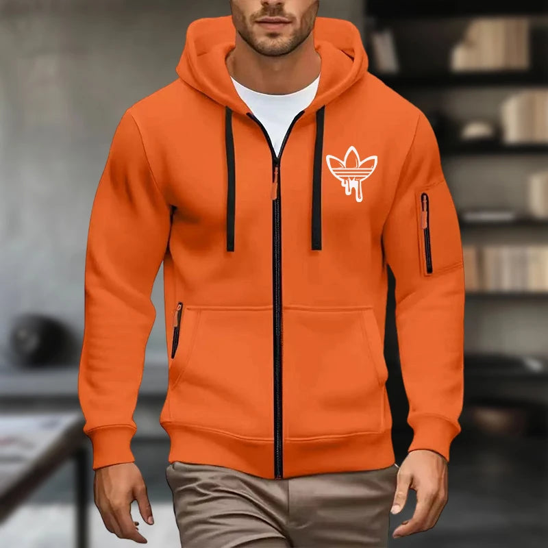 Men's Hoodies Long Sleeve Sweatshirts Men Zipper Hooded Mens Sweatshirt