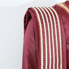 Men's Red Agbada Suit – Embroidered Robe