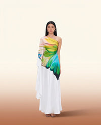 One-Shoulder Floral Maxi Dress - Evening Elegance - view 5