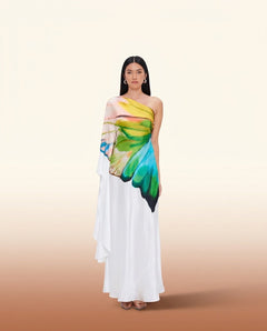 One-Shoulder Floral Maxi Dress - Evening Elegance - view 5