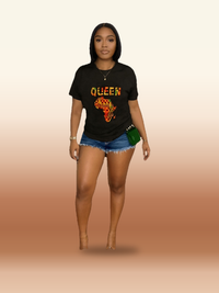 African Queen Kente T-Shirt - Cultural Heritage