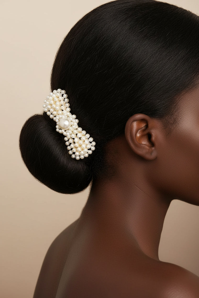 Pearl Beaded Hair Clips - Korean Style Barrettes in B12