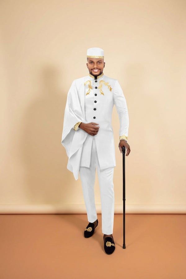 Agbada Set - White (Wedding) - view 2