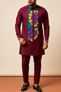 His & Hers Ankara Gown and Shirt Set