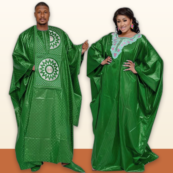 His & Hers Bazin Riche Set – Embroidered