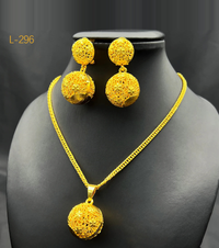 Gold-Plated Bridal Jewelry Set – Dubai Ball