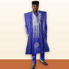 Men's Dashiki Robe Set – Embroidered 3-Piece
