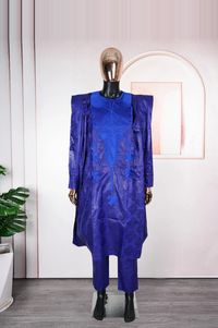 Men's Dashiki Robe Set – Embroidered 3-Piece