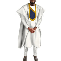 Men's Dashiki Robe Set – 3-Piece Embroidered
