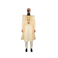 Men's Yellow Embroidered 3-Piece Set