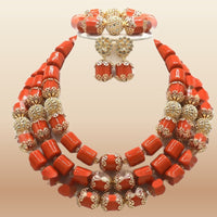 Nigerian Wedding Bead Collection - Classic in Coral 7