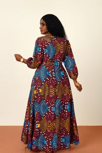 African Print Maxi Dress - Bold Summer Statement - view 2
