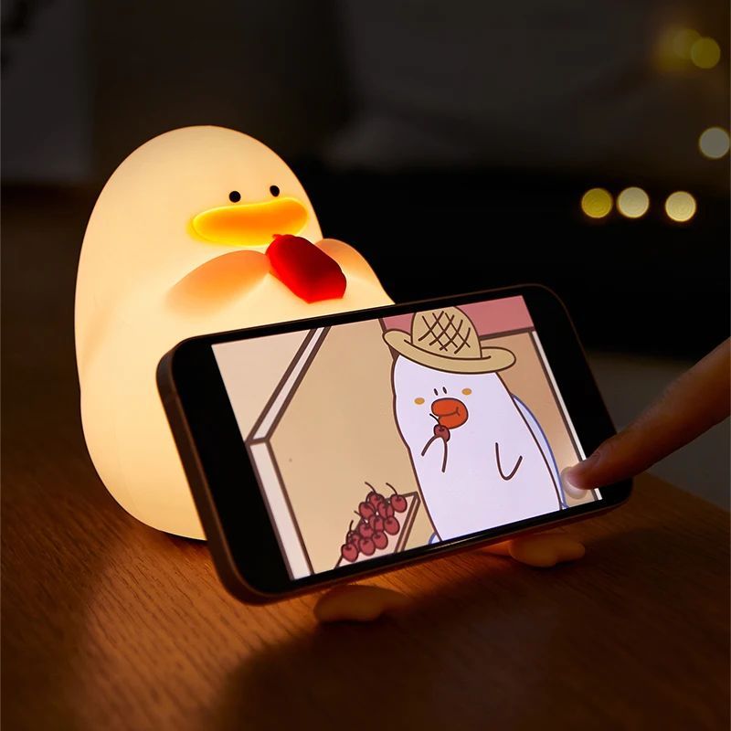 LED Night Light Rechargeable Duck Night Lamp