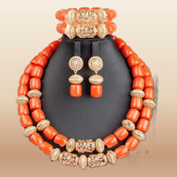 Traditional Nigerian Coral Beads - Grand Bridal in Coral 8