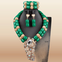 Traditional Nigerian Coral Beads - Grand Bridal in Green