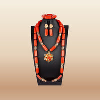 Traditional Nigerian Coral Beads - Grand Bridal in Coral 21