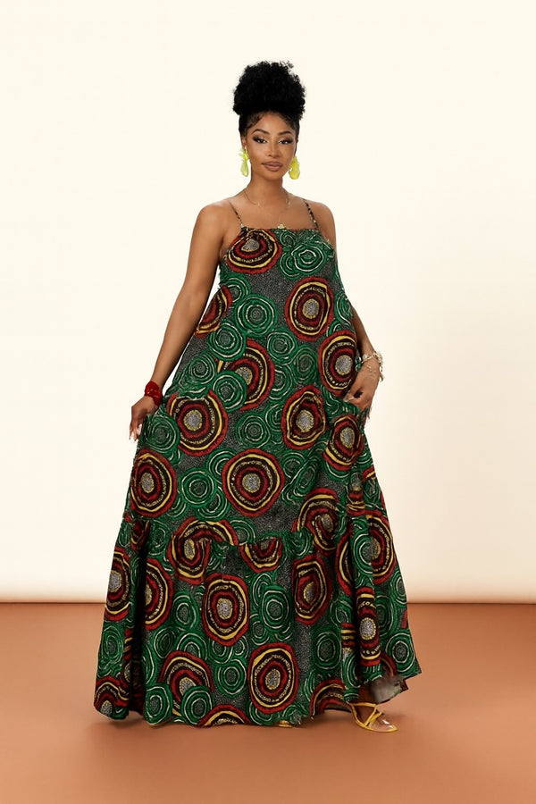 African Print Maxi Dress - Vibrant Summer Style - view 2