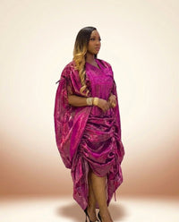 African 2-Piece Dress - Magenta - view 2