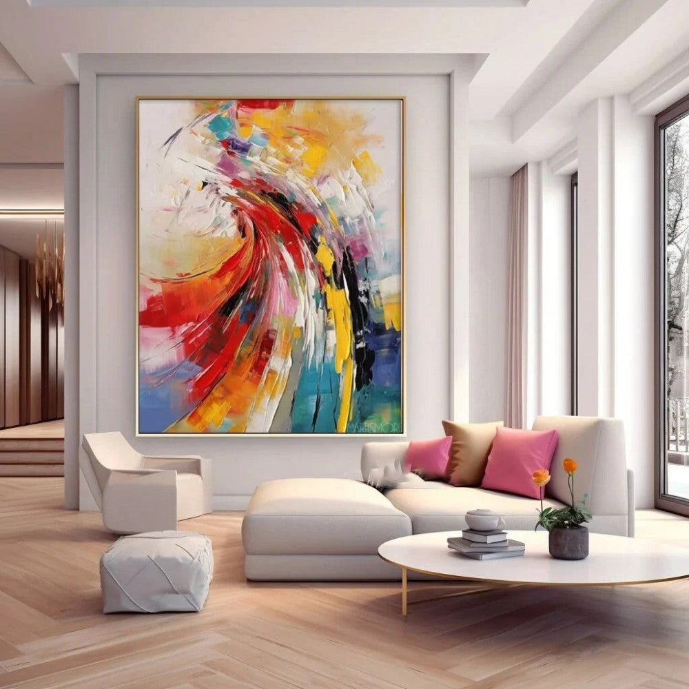 Handmade Oil Painting Canvas Wall Art Decoration Hand Painted Modern Abstract For Living Room