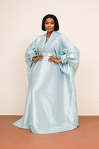 Metallic Brocade Boubou Gown with Bell Sleeves