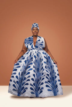 African Print Summer Dress - Vibrant Outfit Style in White