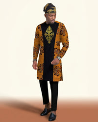 Men's Long-Sleeve Smart Set - Burgundy & Navy in Black