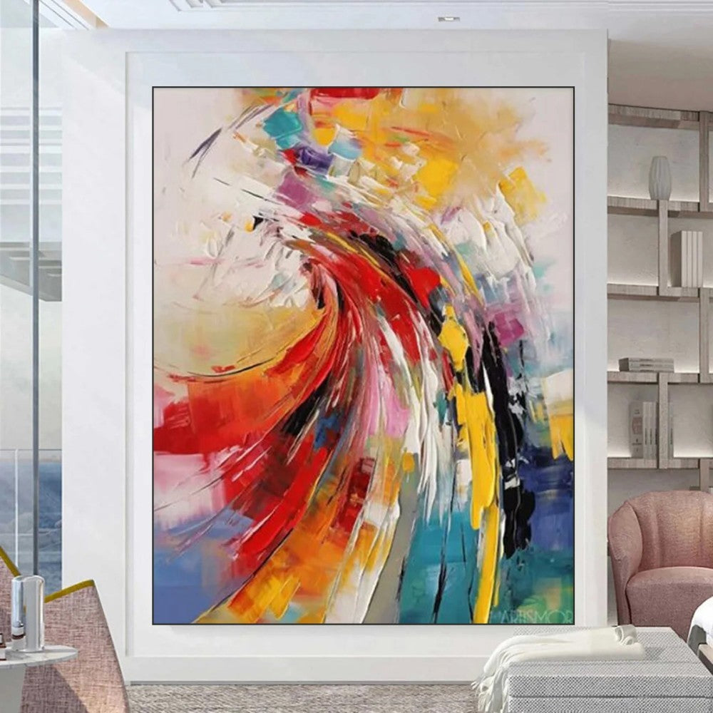 Handmade Oil Painting Canvas Wall Art Decoration Hand Painted Modern Abstract For Living Room