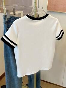 Resyla Unicorn Embroidered T-Shirt – Women’s Casual Contrast Color Top | ARINZE Fashion