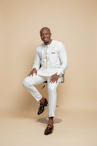 Men's royal kaftan agbada set - Style 10