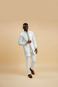 Men's royal kaftan agbada set - Style 7