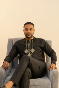 Men's royal kaftan agbada set - Style 22