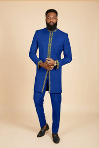 Men's royal kaftan agbada set - Style 17