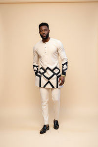 Men's royal kaftan agbada set - Style 9