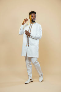 Men's royal kaftan agbada set - Style 6