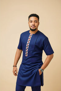 Men's royal kaftan agbada set - Style 24