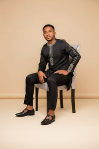 Men's royal kaftan agbada set - Style 2