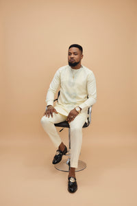 Men's royal kaftan agbada set - Style 25